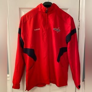 Reebok Washington Capitals Red Quarter Zip Jacket